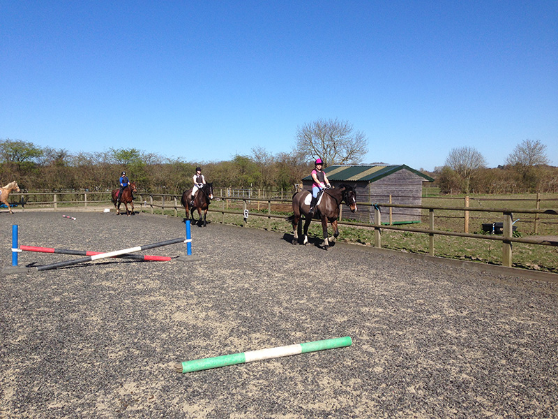 Group riding lesson at Littlefield Manor